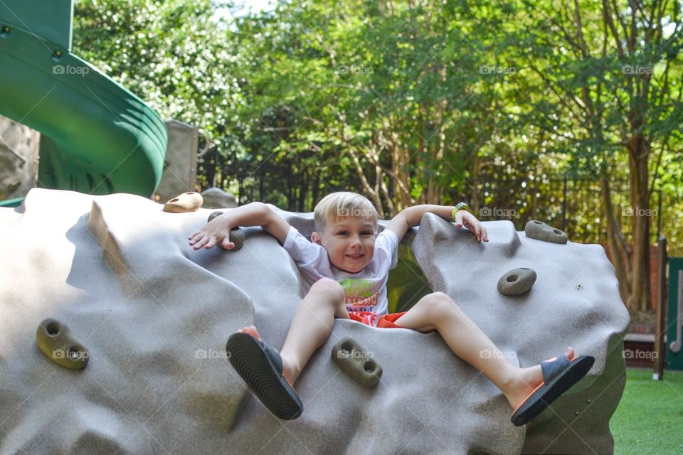 Silly boy at the park 