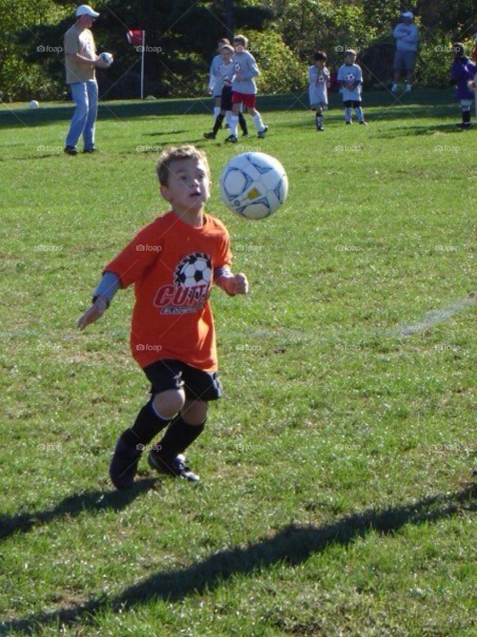 Boy playing Soccer