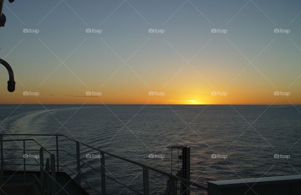 Sunset out at sea