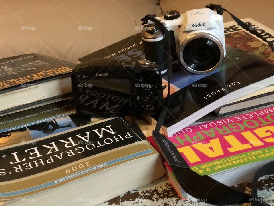 Cameras and books