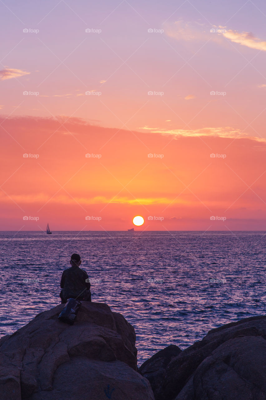 Man enjoying sunset 