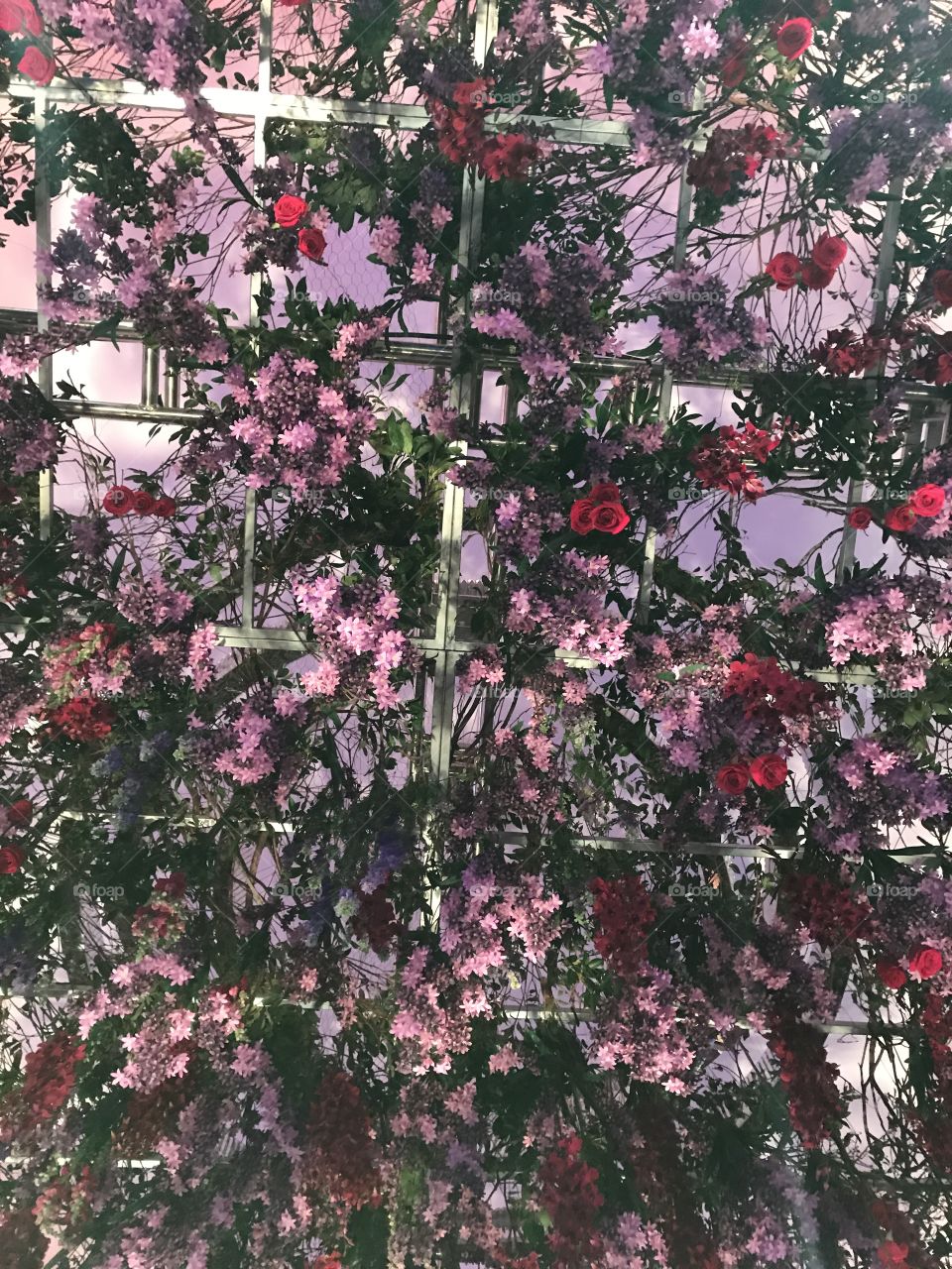 Flower wall for event