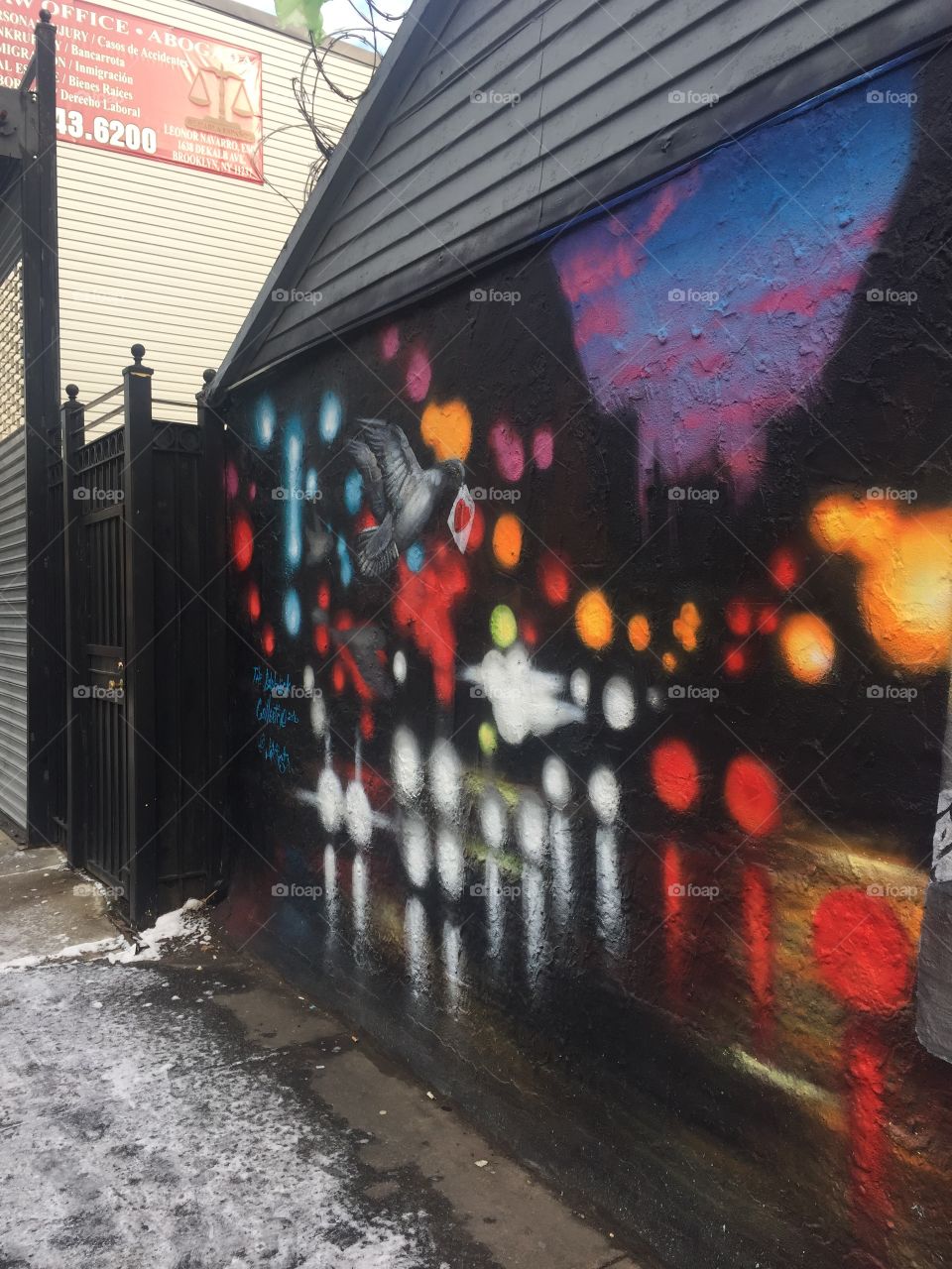 Bushwick Grafitti and Snow