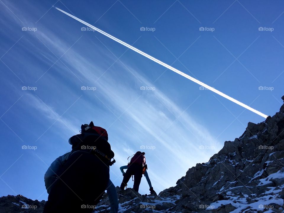 Up up we go- Tent Ridge
