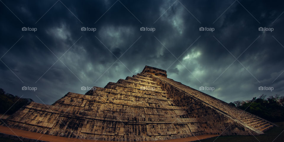 Massive Mayan pyramid