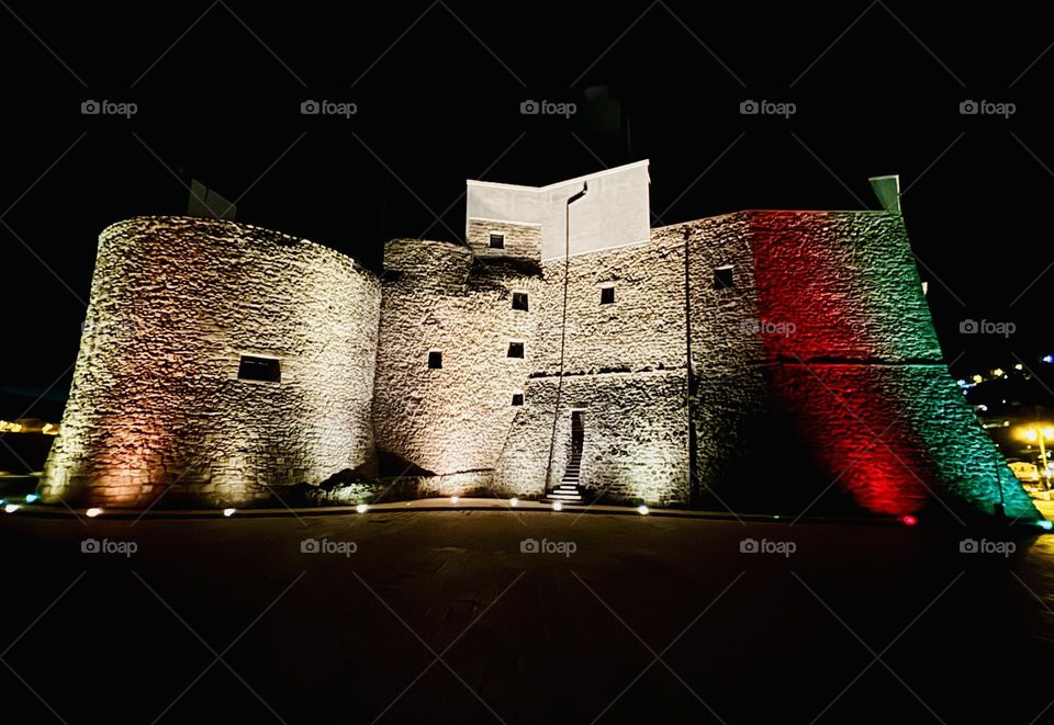 The castle in the port of Castellammare del Golfo, Sicily.
