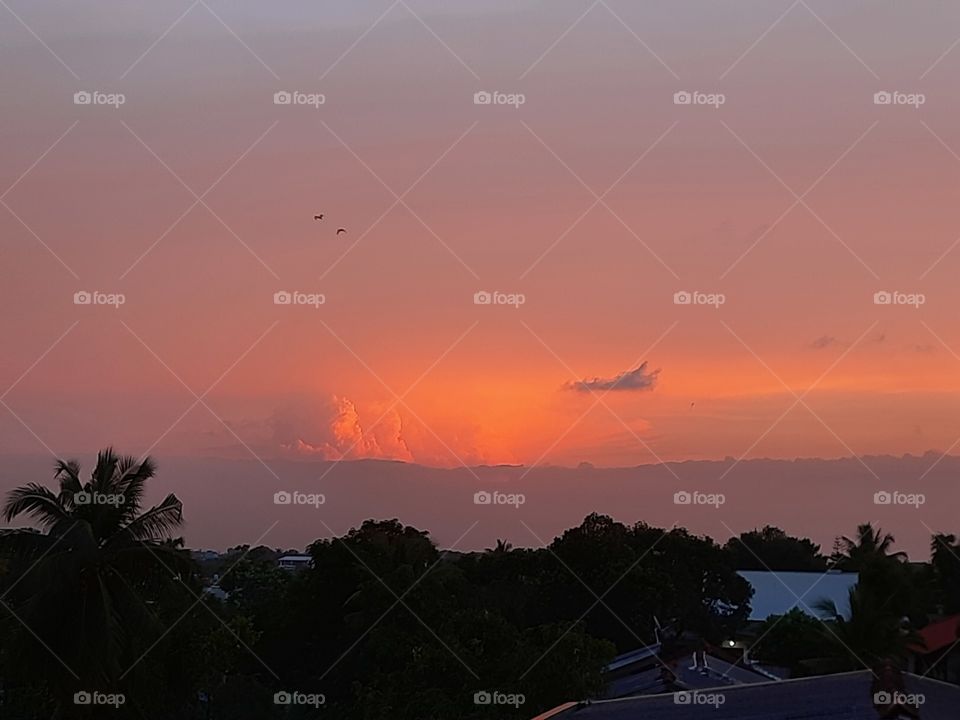 sunset and beautiful sky