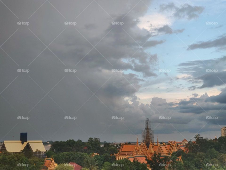 Cloudy Phnom Penh Cambodia