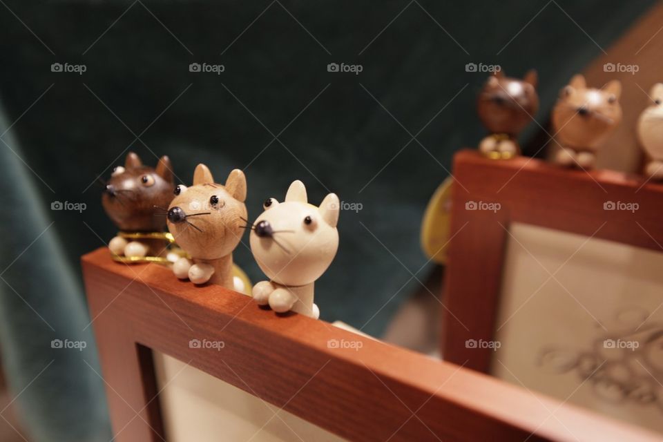 cute wooden dogs