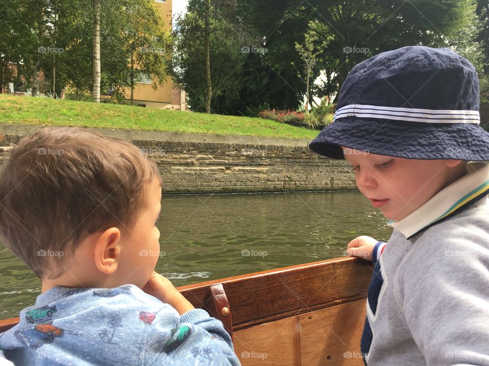 Kids in boat