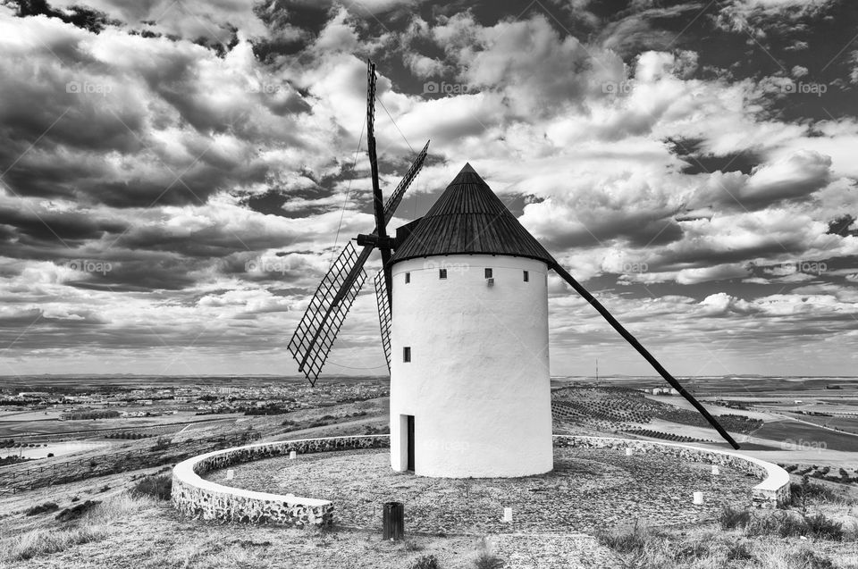 Windmills of Don Quixote in Castilla La Mancha, Spain