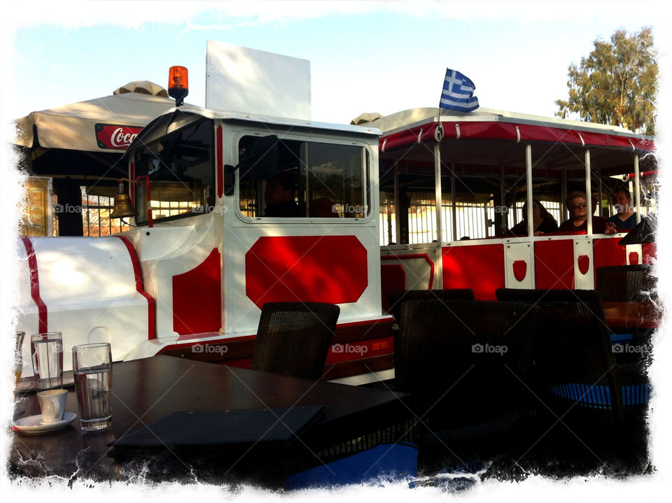 train tourism autumn flag by emmanuelgr