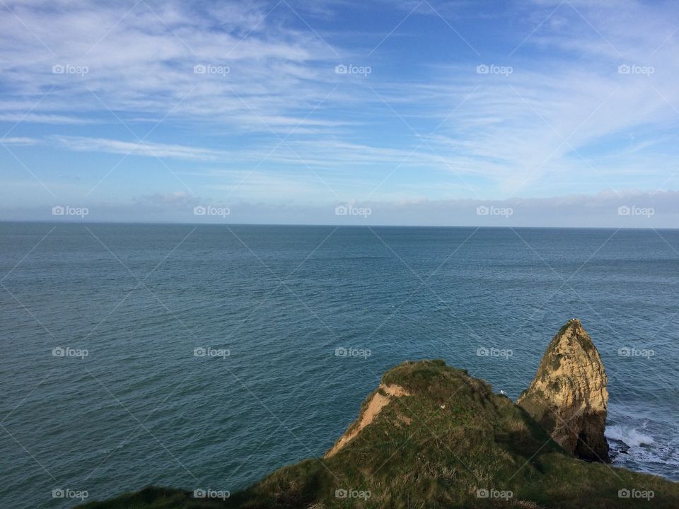 Ocean views on the coastline of Normandy.