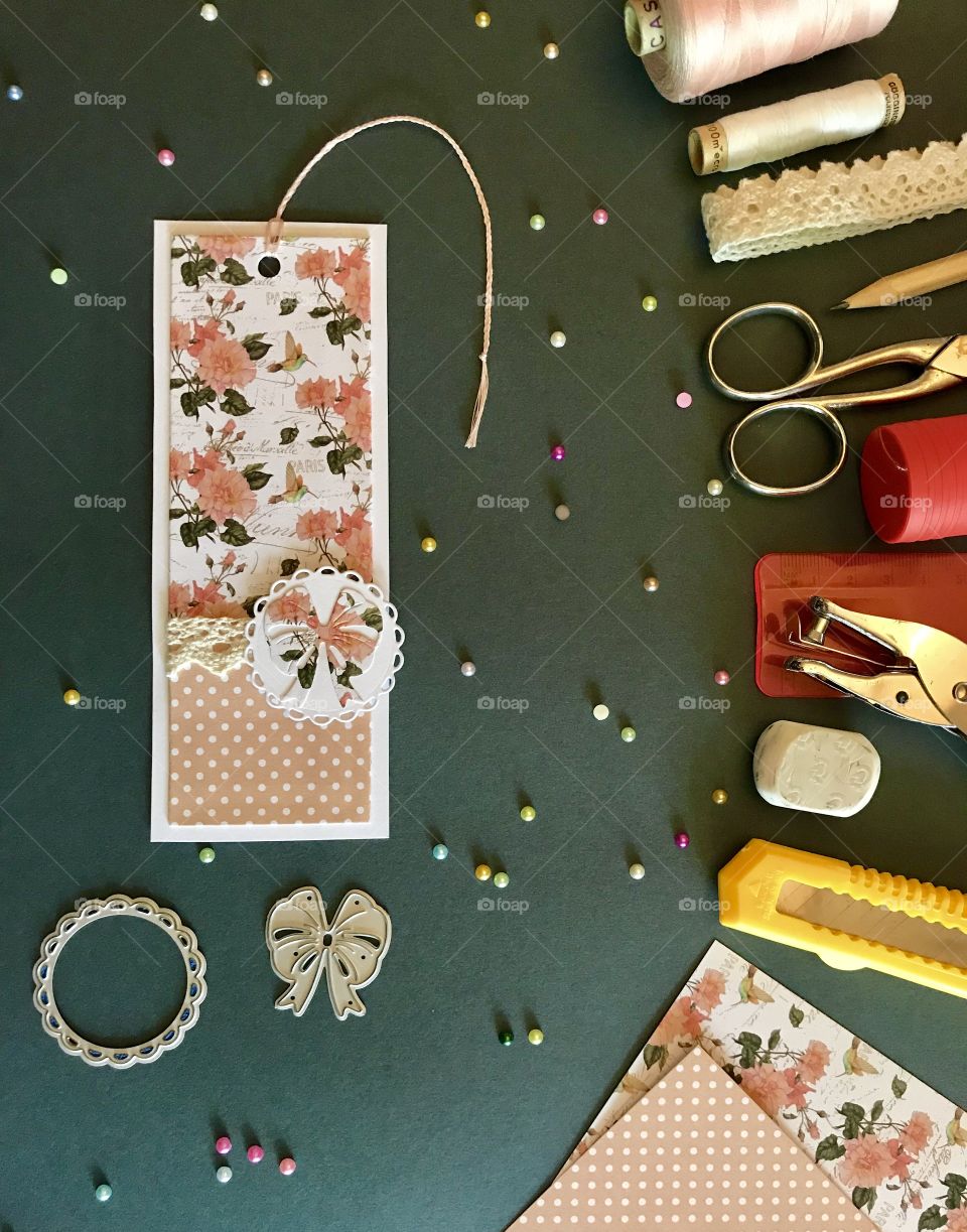 Creating things with paper, such as a bookmark 