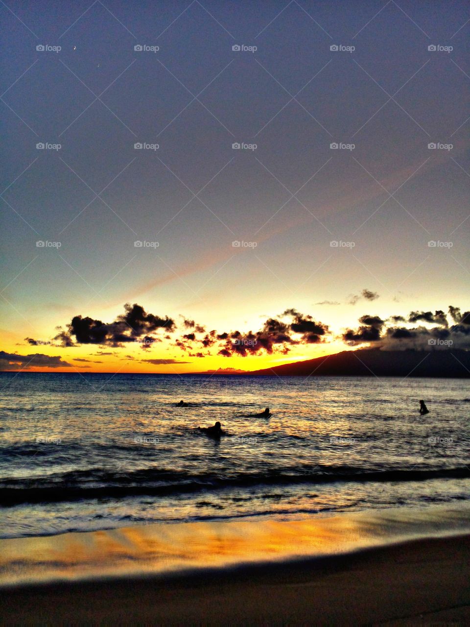 Sunset surf. Sunset surf