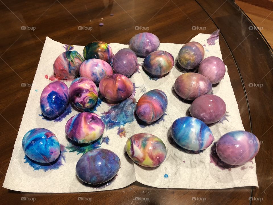 Easter colorful eggs