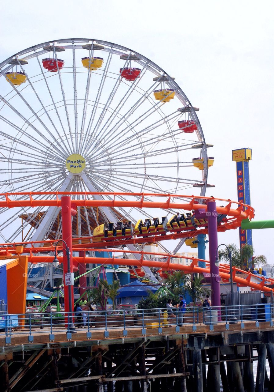 Roller coaster on the pier