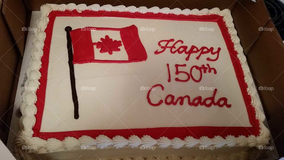 Birthday Cake Happy 150th Canada
