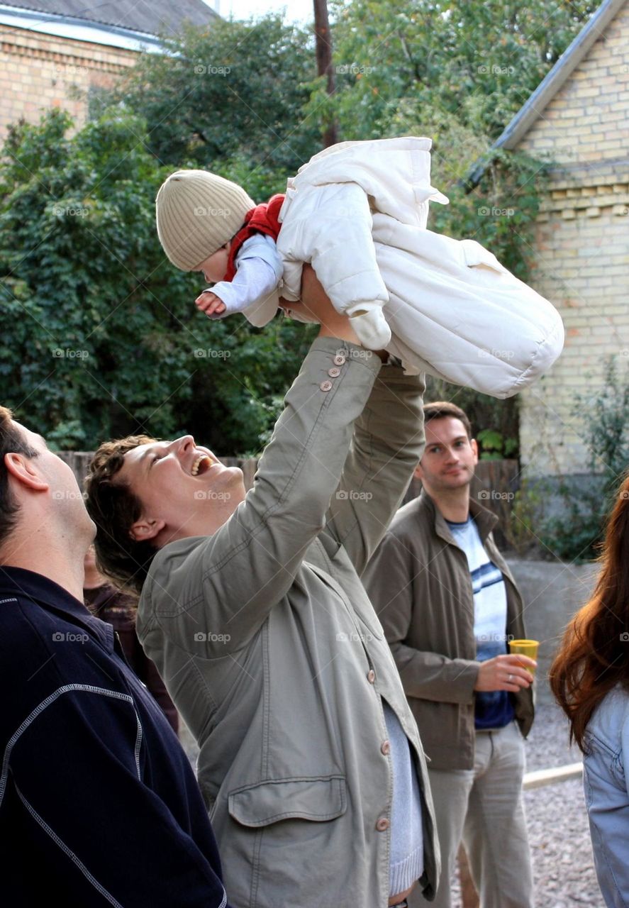 Father playing with his daughter