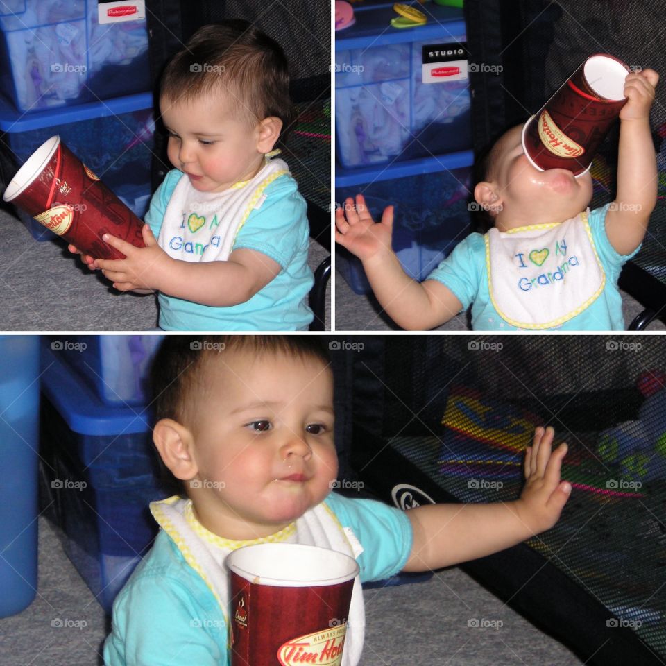 Curiosity, experimentation & satisfaction! Coffee love starts early for some. Just a tiny bit in the cup but my daughter was happy to join the #coffeeloversclub!☕️