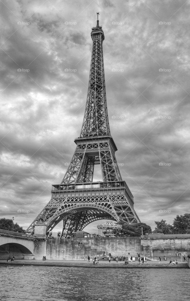Eiffel Tower in dark style