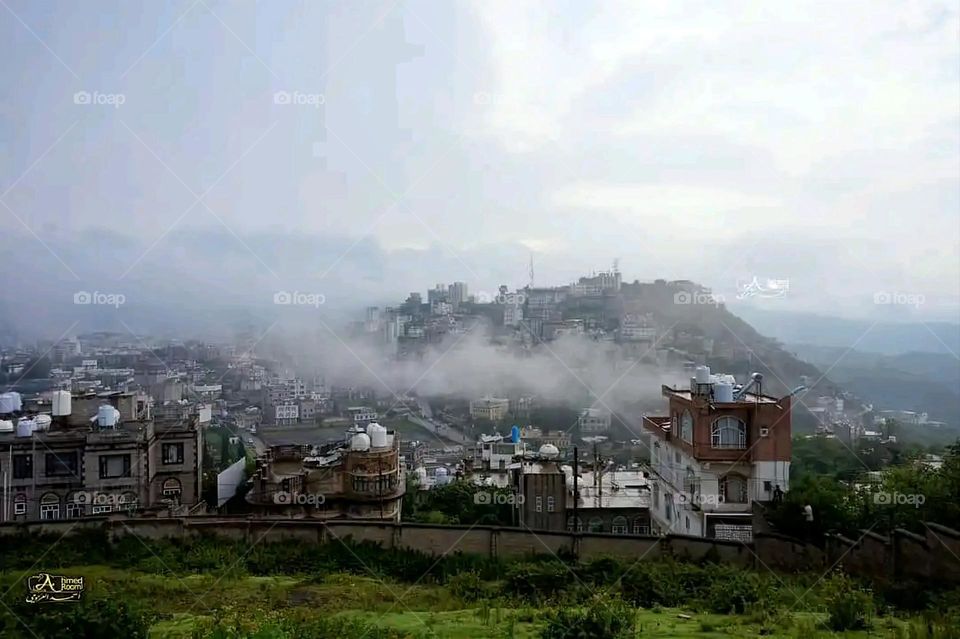 Glory be to God, the magnificent and picturesque view and the natural green trees are a view that is nothing more wonderful than it
