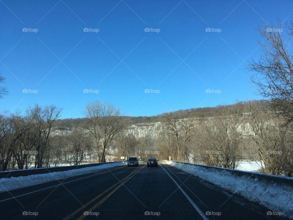 Winter mountain roads 
