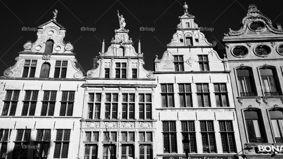 Old houses in Antwerp, Belgium.