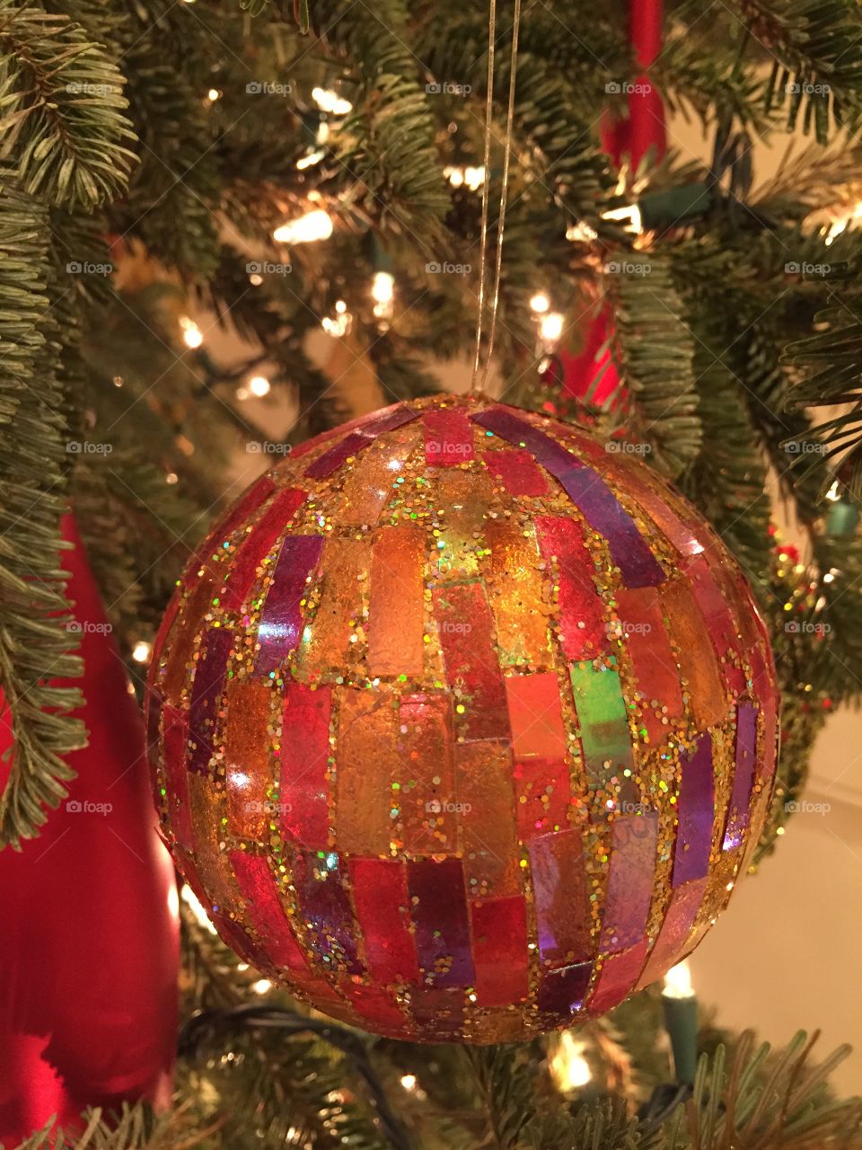 Colorful Christmas ornament.