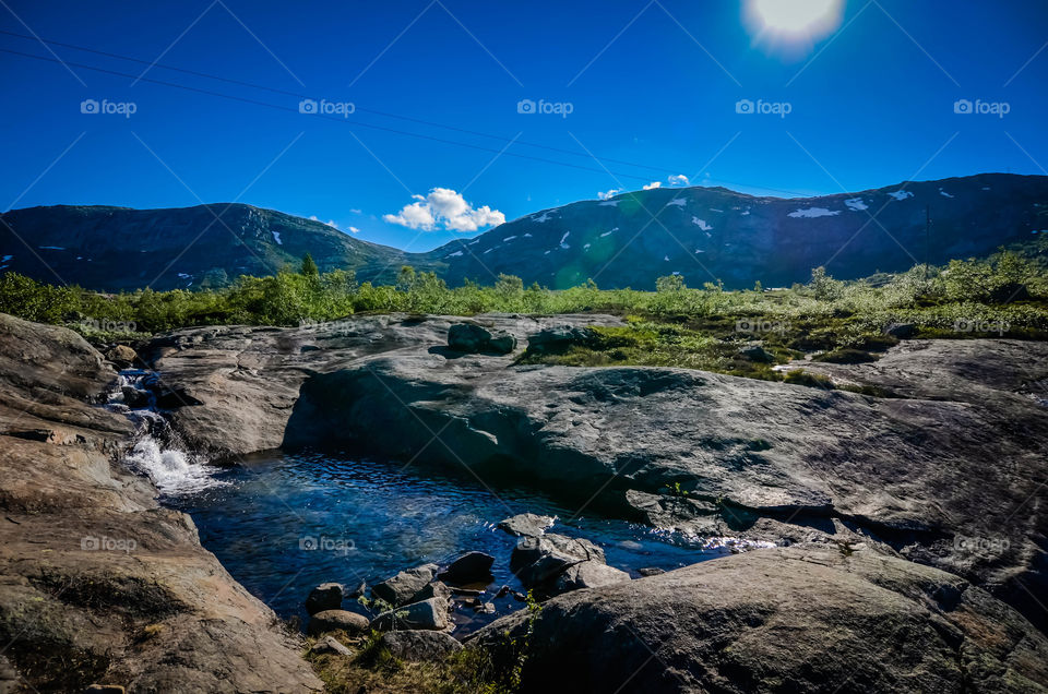 On the hike to Trolltunga