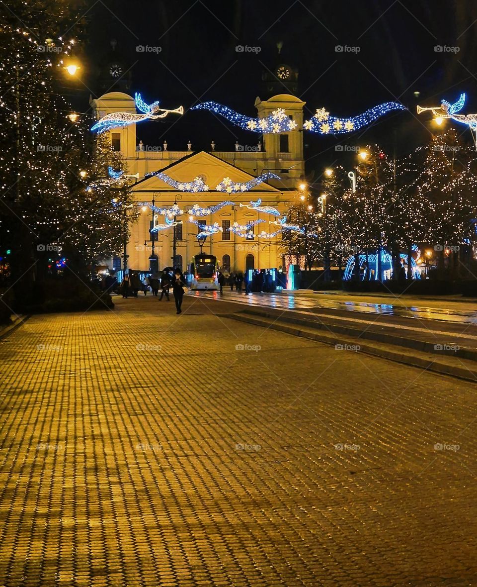 Debrecen at night