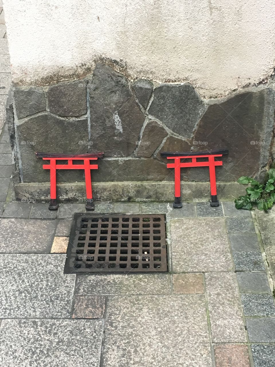 small shrine in small lane in Japan 