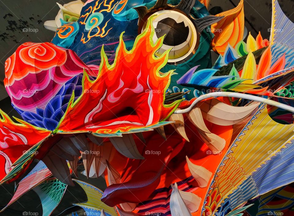 Colorful Chinese Dragon. Paper Chinese Dragon Designed By Artist Ai Weiwei
