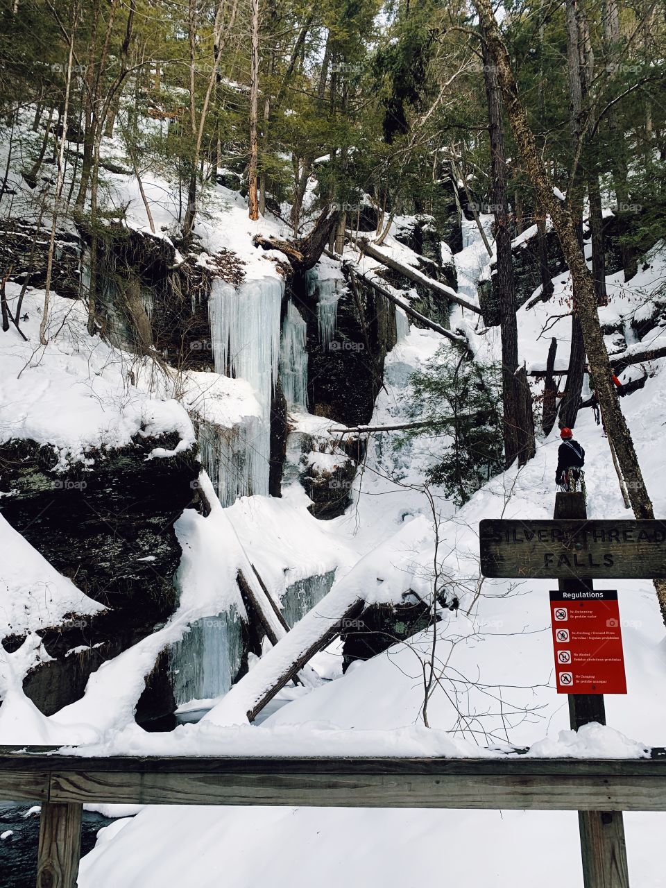 Frozen waterfalls in Pennsylvania 