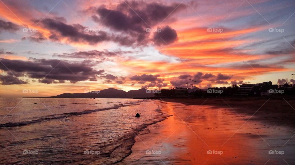 Sunset, Water, No Person, Dusk, Beach