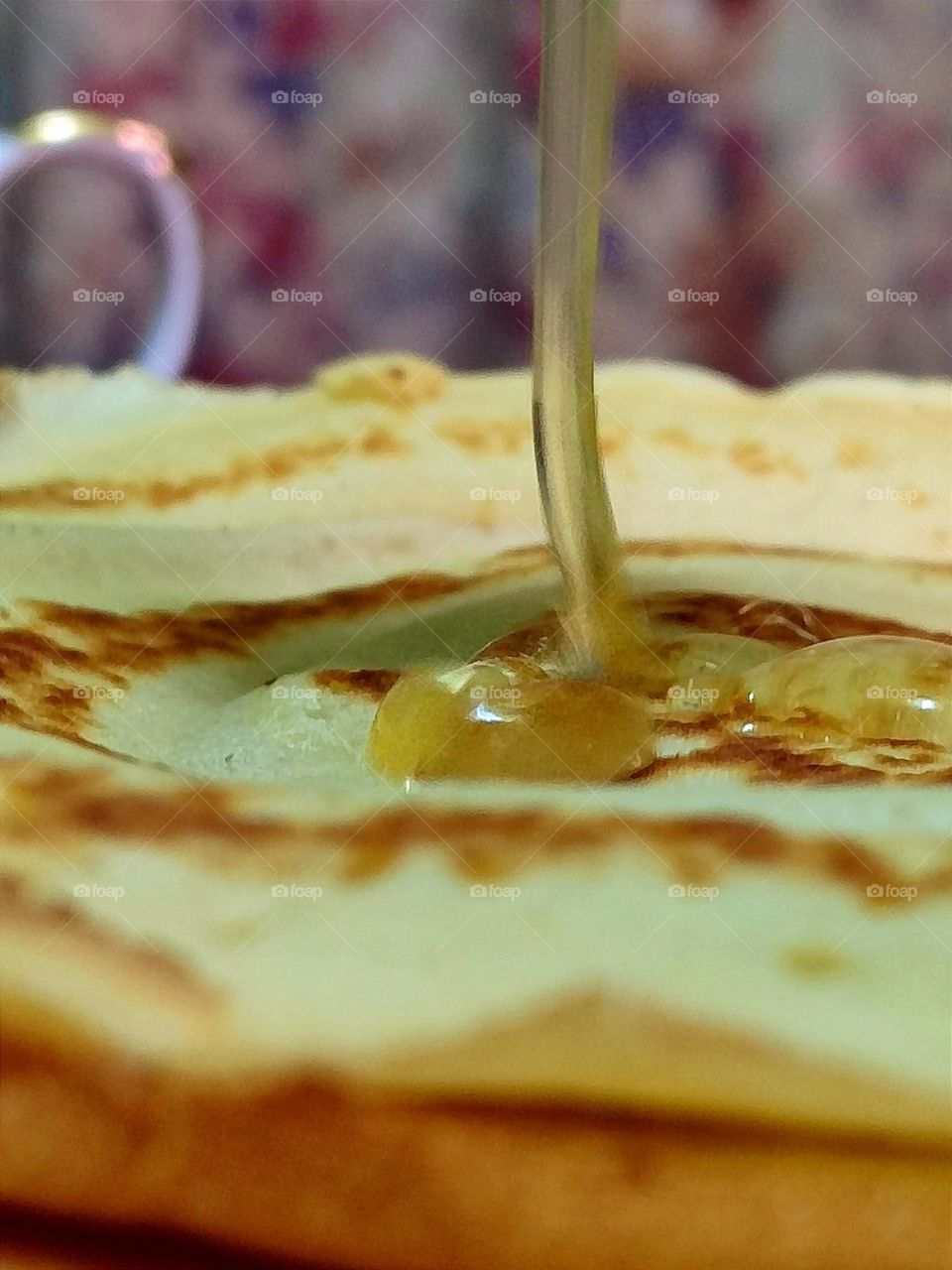 Pancakes. Maslenitsa. Honey. pancakes with honey,