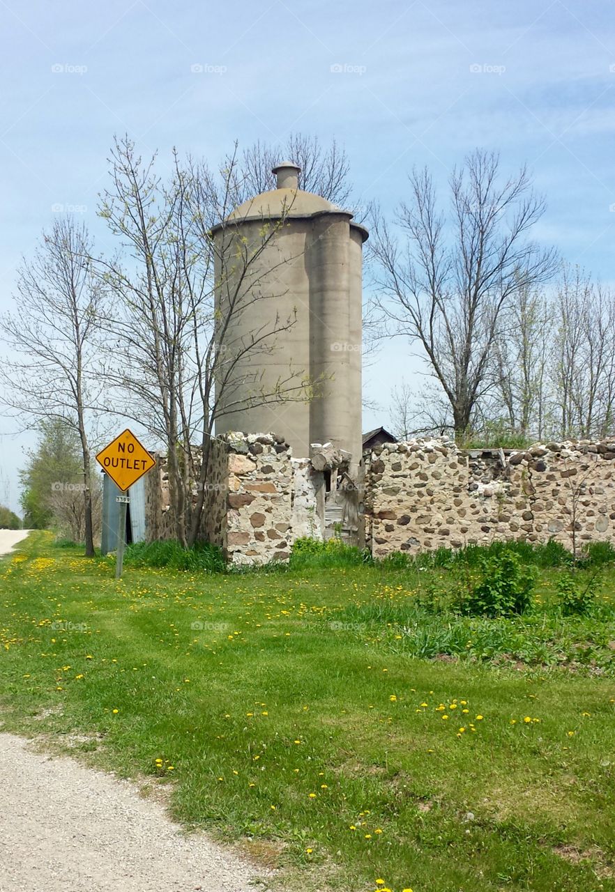 Broken Stone Wall. No Outlet