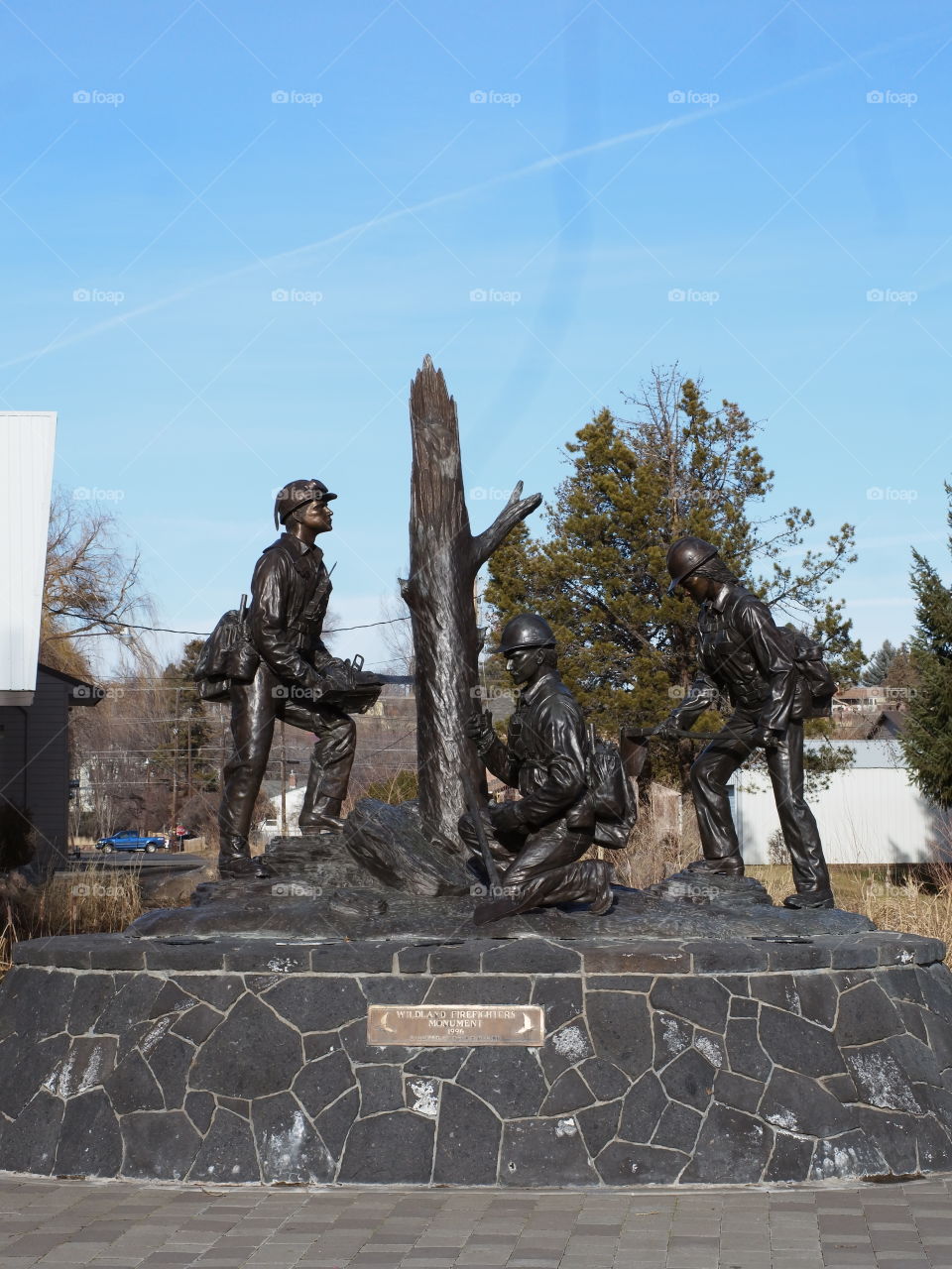 A stunning memorial at Ochoco Creek Park in Prineville in Central Oregon to all of the brave men and women who fight forest fires. 