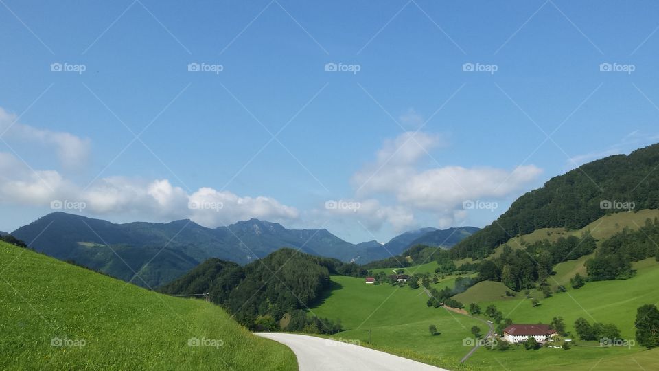 Scenic view of rural area in a country