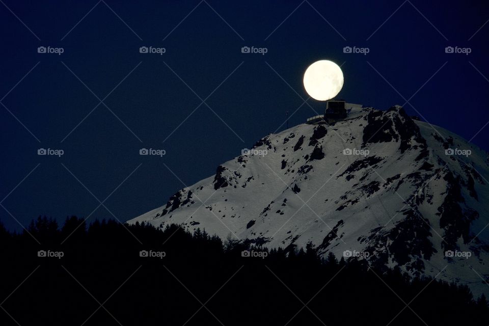 Moon Over The Weisshorn/Arosa