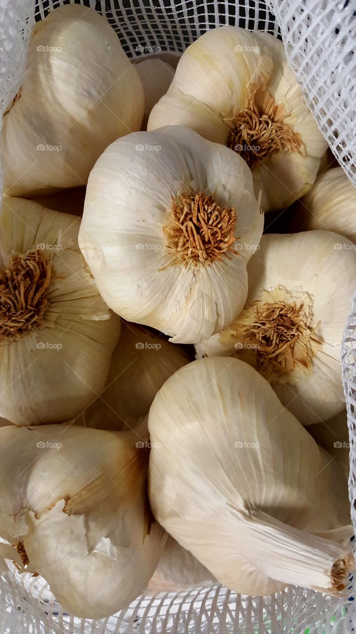 Close-up of garlic bulb