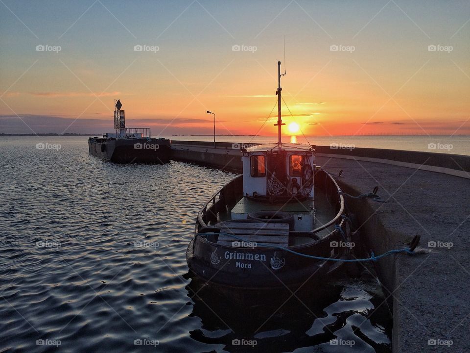 Sunset on the pier