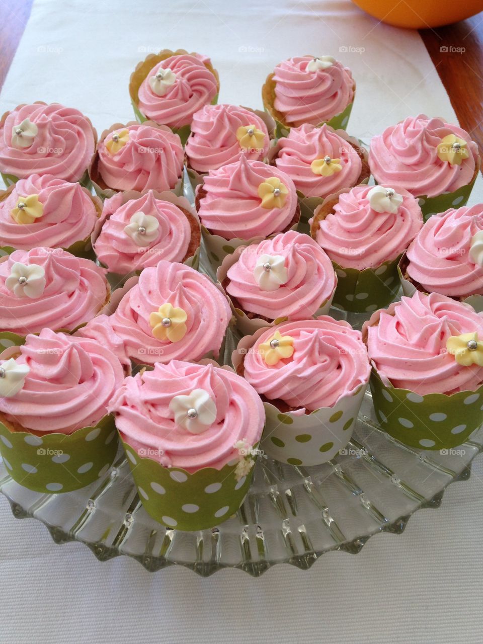 Pink cupcakes. Pink cupcakes