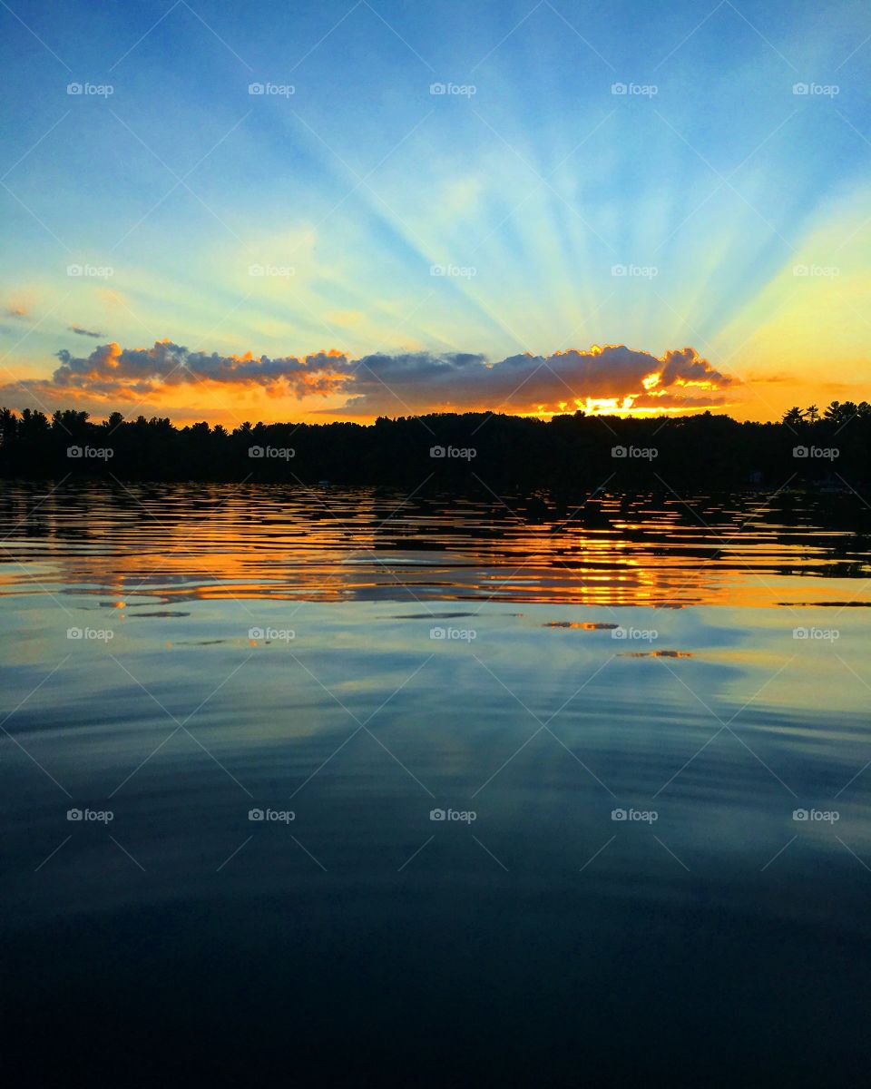 Scenic view of calm lake