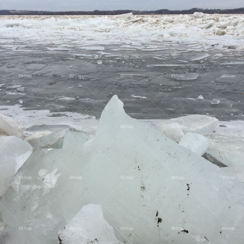 Wow ice jam on the Susquehanna 