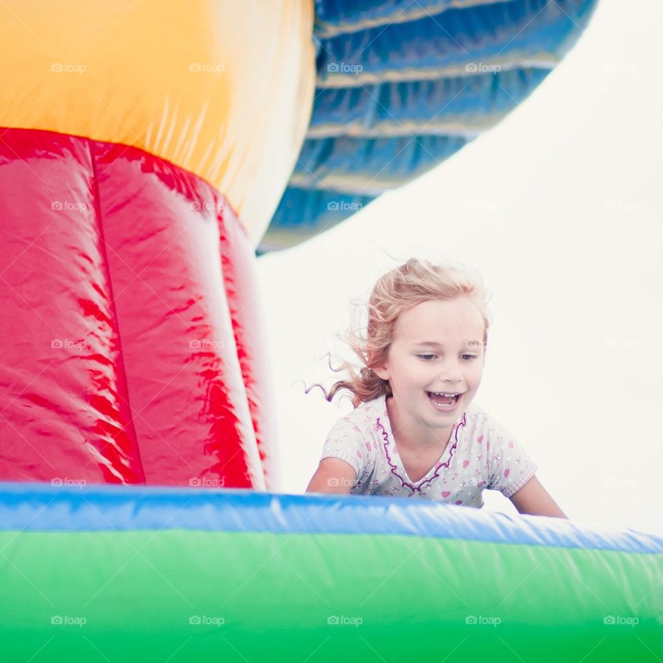 Little girl on playground