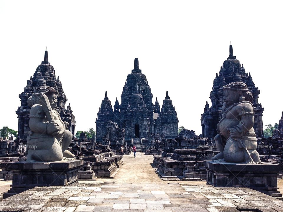 Candi Sewu in Prambanan. Prambanan is a world heritage site located in central Java, Indonesia.