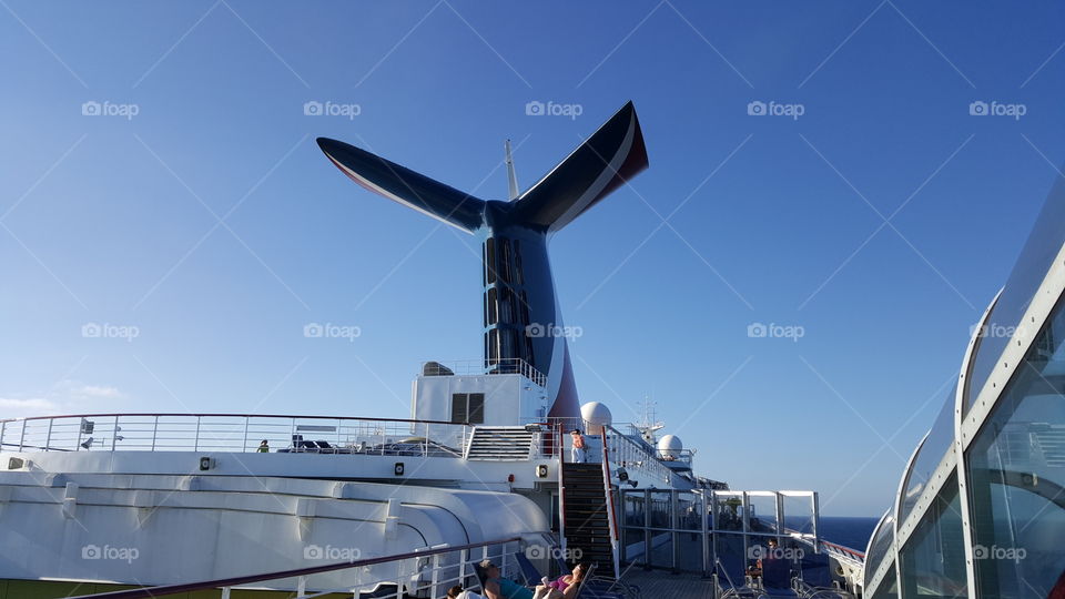 cruise ship funnel or ship stack
