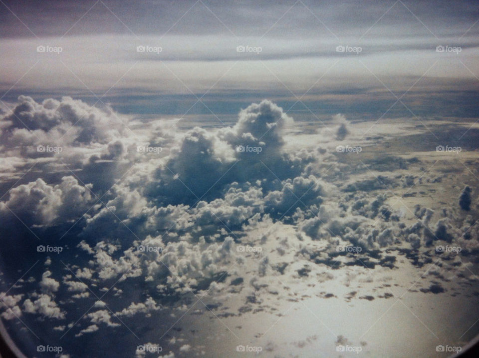 Flying over clouds