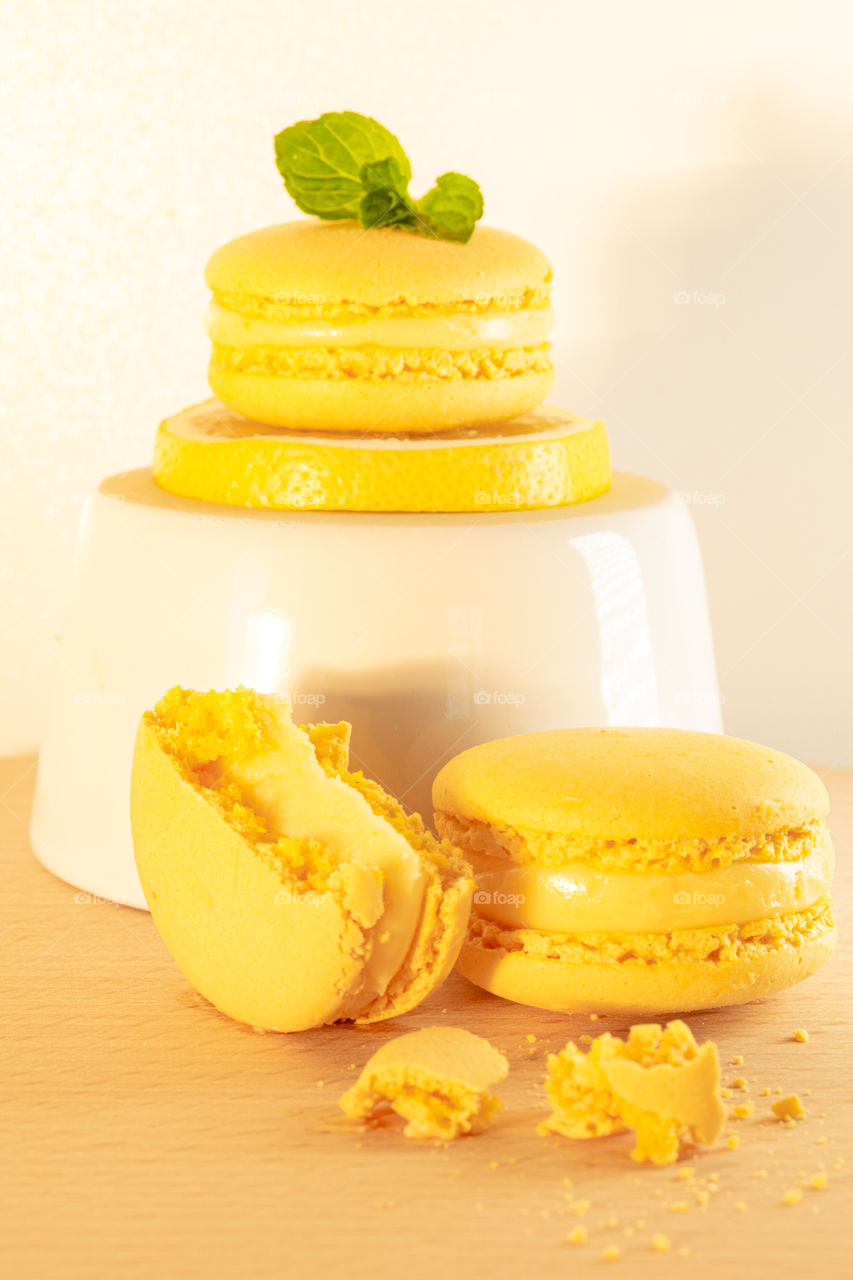 lemon macarons and crumbs